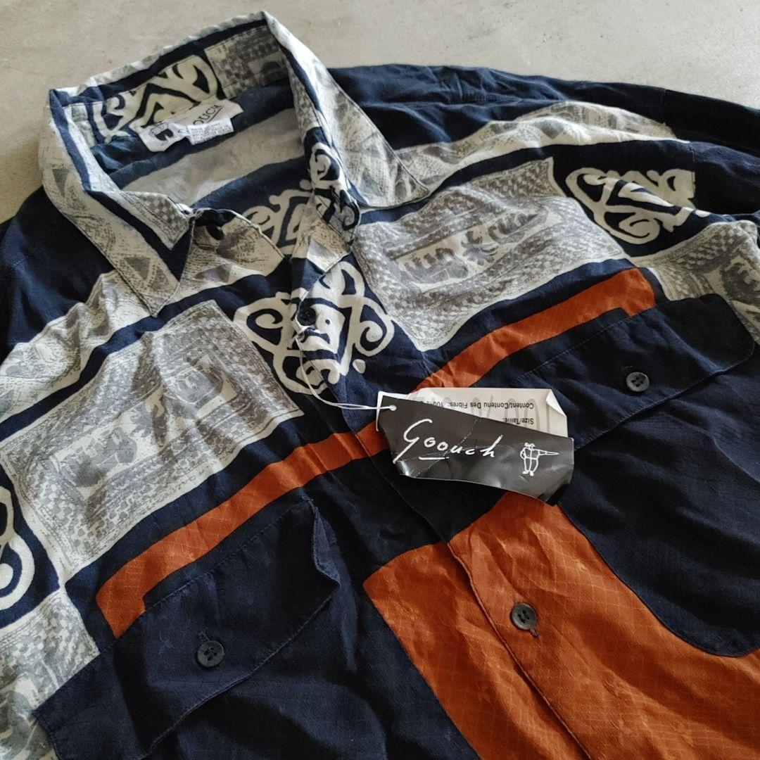GOOUCH 80S deadstock silk shirts L