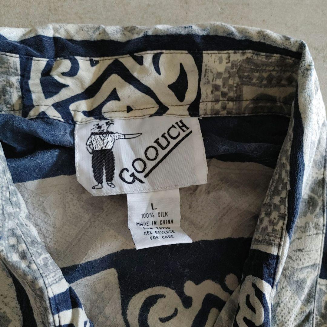 GOOUCH 80S deadstock silk shirts L