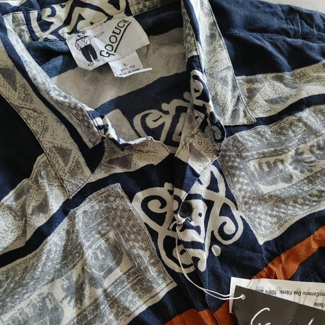 GOOUCH 80S deadstock silk shirts L
