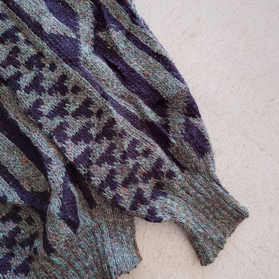 Used Pattern Knit 古着ユーズド　柄物ニット　セーター　XL相当