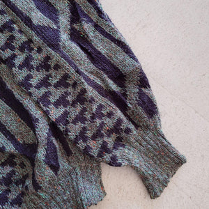 Used Pattern Knit 古着ユーズド　柄物ニット　セーター　XL相当