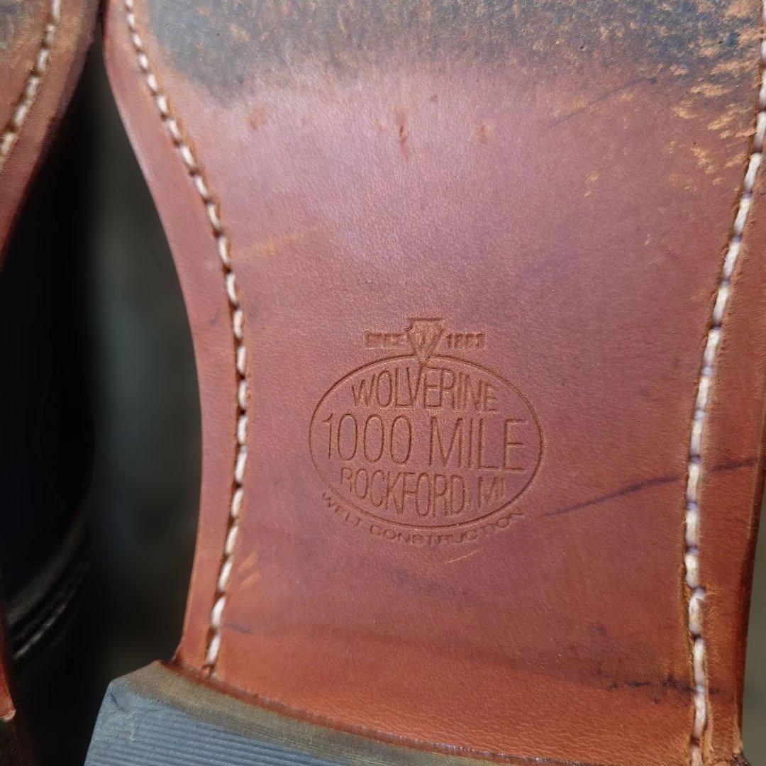 WOLVERINE 1000mile boots made in USA hoween leather 9inch