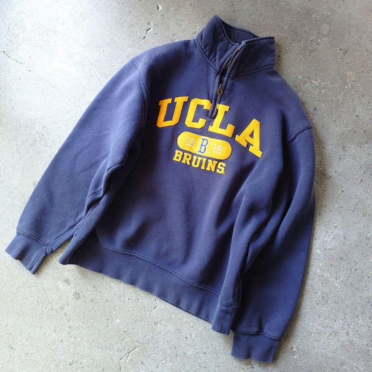 JANSPORTS drivers sweat UCLA ジャンスポーツ　ハーフジップ　カレッジロゴ　スウエット　M
