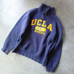 画像をギャラリービューアに読み込む, JANSPORTS drivers sweat UCLA ジャンスポーツ　ハーフジップ　カレッジロゴ　スウエット　M
