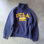画像をギャラリービューアに読み込む, JANSPORTS drivers sweat UCLA ジャンスポーツ　ハーフジップ　カレッジロゴ　スウエット　M
