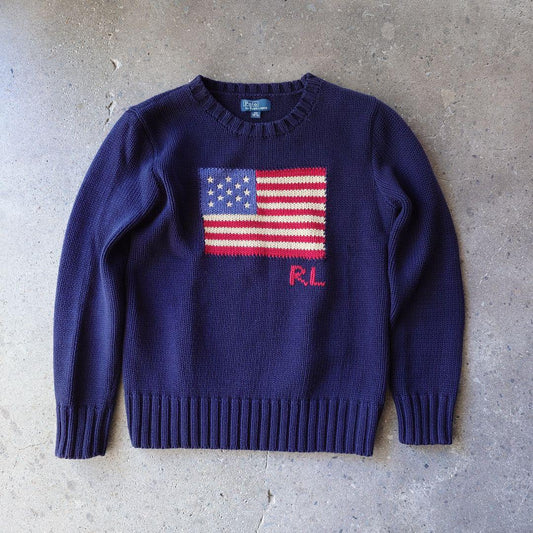 POLO RALPHLAUREN boys flag knit 150ポロラルフローレン　ボーイズ　星条旗ニット