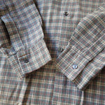 画像をギャラリービューアに読み込む, euro granpa work shirts Lユーズド　ユーロ　グランパ　ネルシャツ
