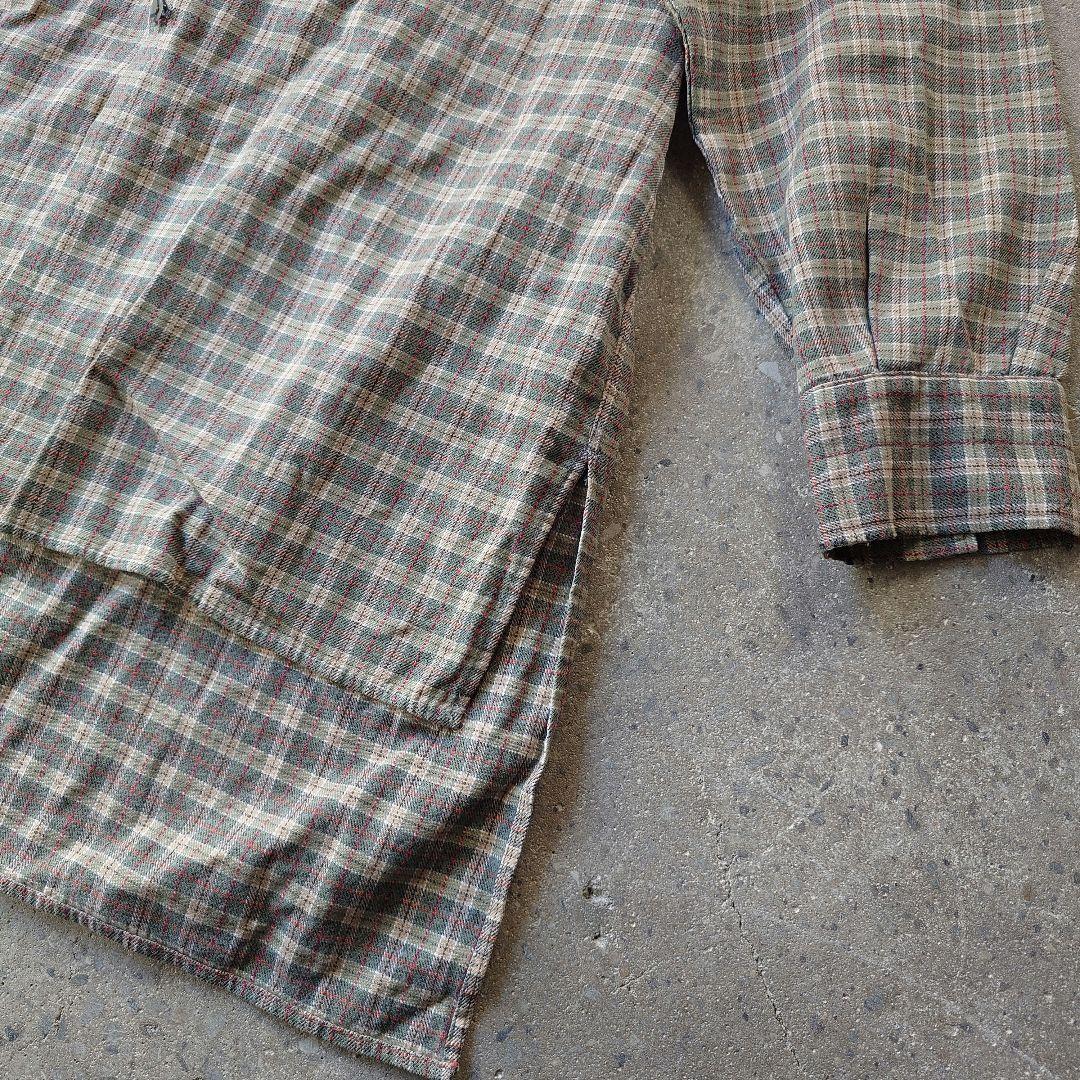 euro granpa work shirts Lユーズド　ユーロ　グランパ　ネルシャツ