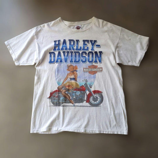HARLEYDAVIDSON nose art tee XL