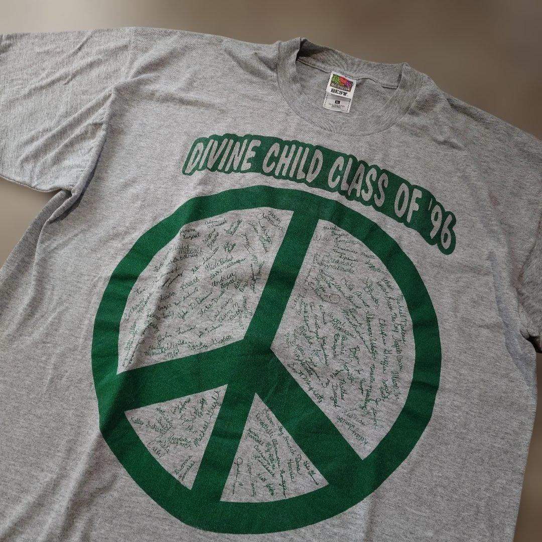 90s fruit PEACE MARK tee XL