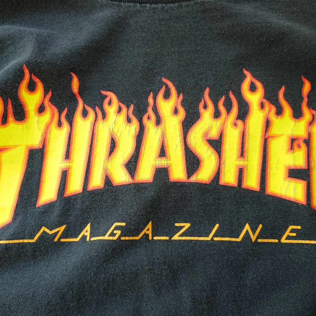 THRASHER fire logo long sleeve tee M