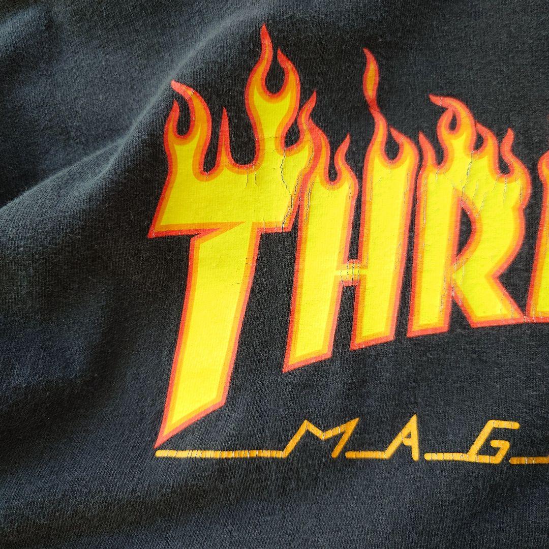 THRASHER fire logo long sleeve tee M