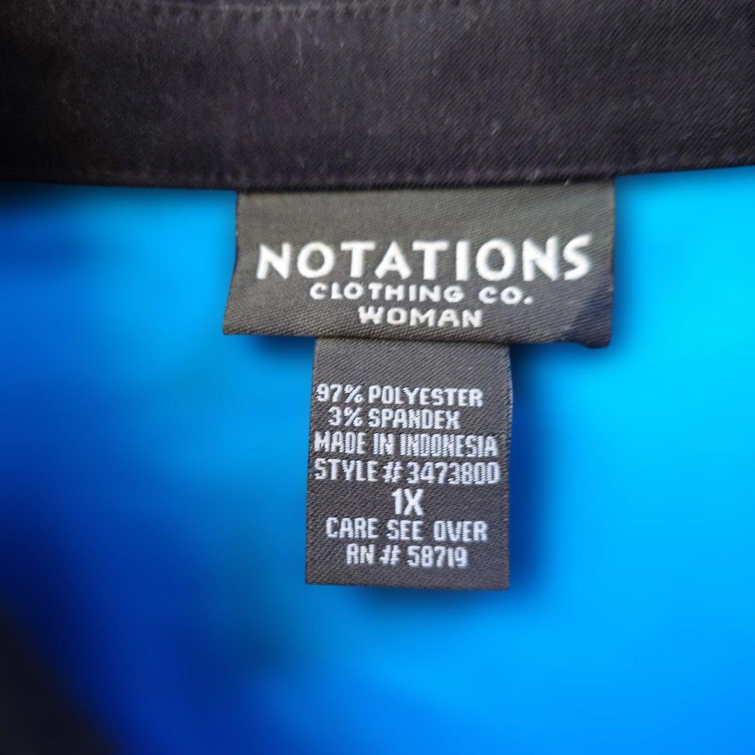 used  NOTATIONS 2 tone zip up women shirts