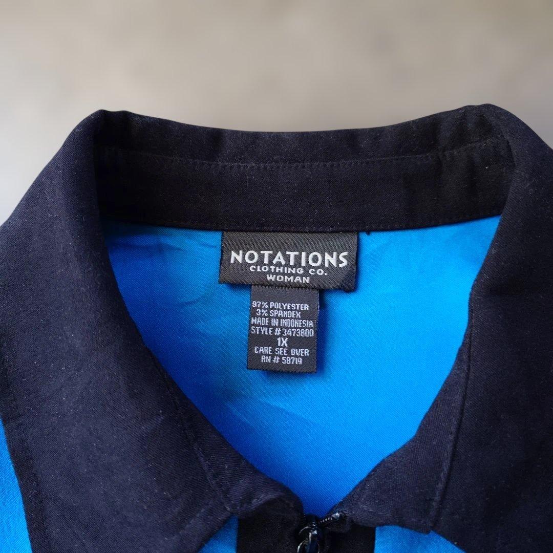 used  NOTATIONS 2 tone zip up women shirts