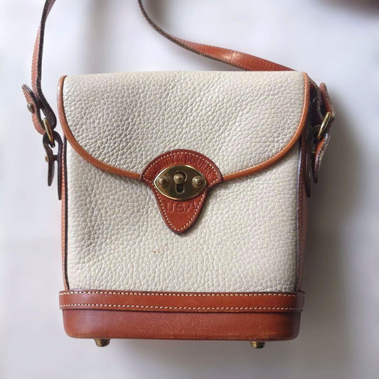 Dooney & Bourke Leather shoulder bag ショルダーバッグ USA製 ホワイト