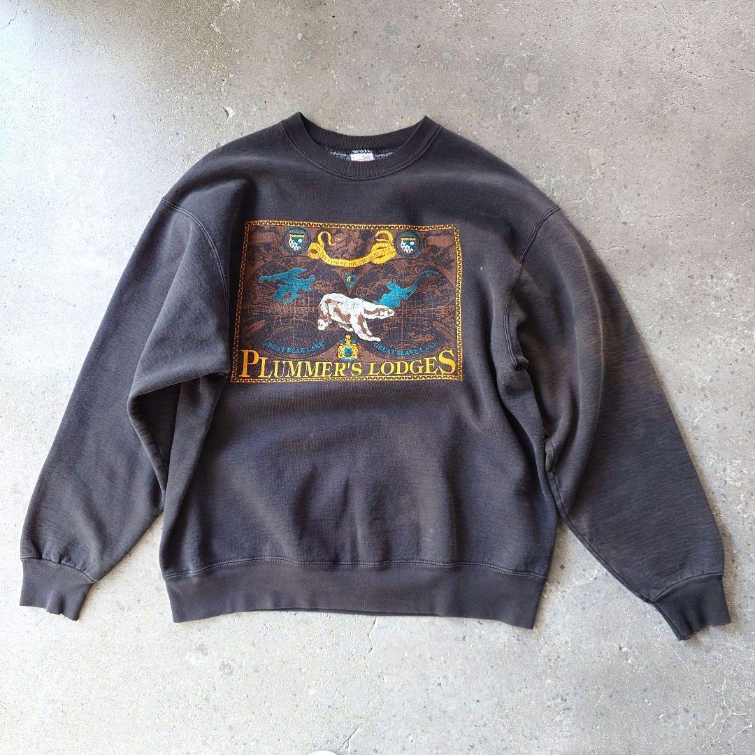 90s Fruit of loom sweat L made in USA good fade!