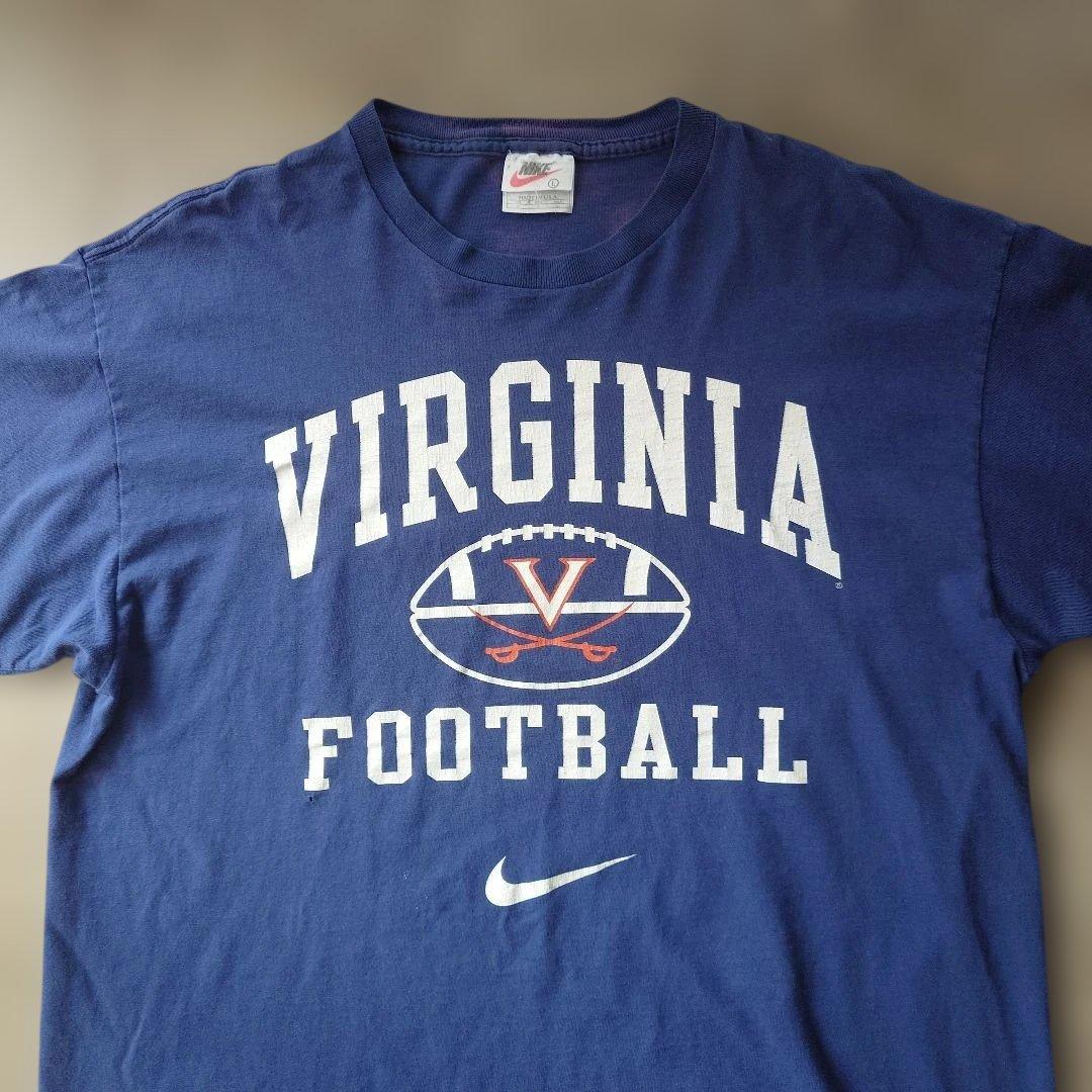 OLD NIKE made in USA football tee L VIRGINIA