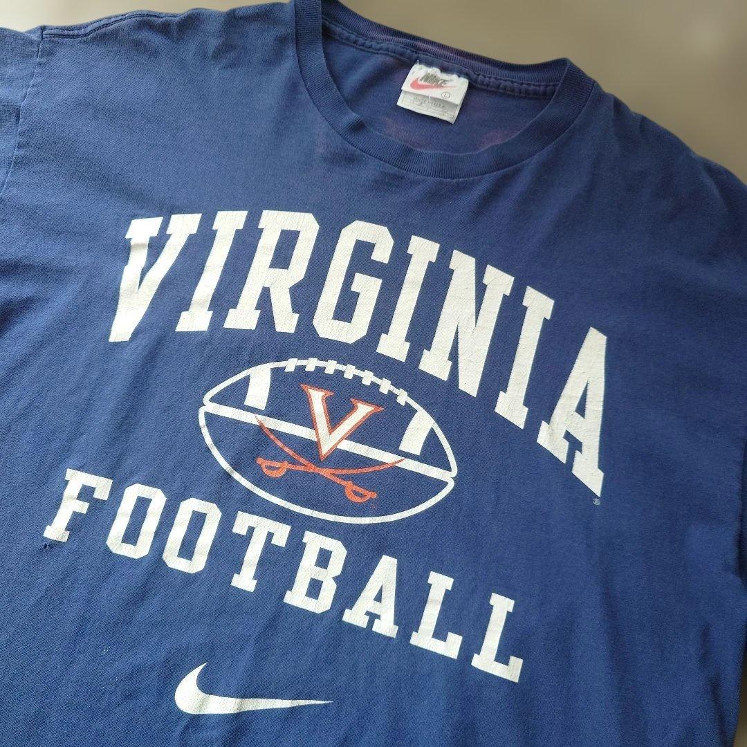 OLD NIKE made in USA football tee L VIRGINIA