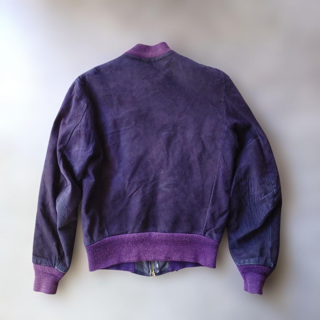 60s　NUBUK leather zip jacket M~L