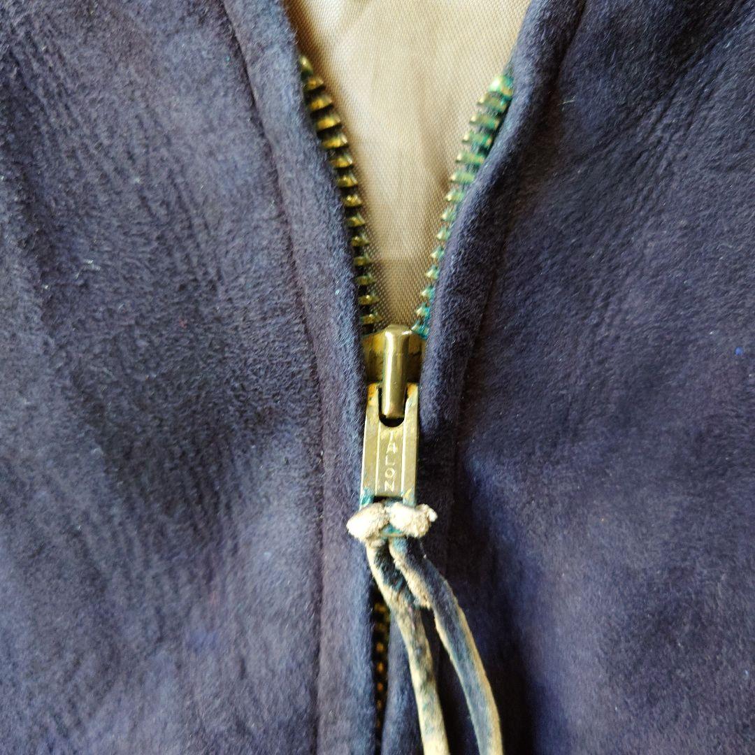 60s　NUBUK leather zip jacket M~L