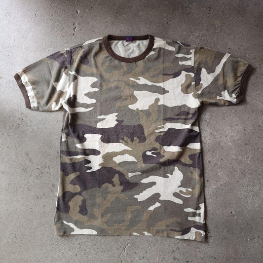 OLD STUSSY 90's camo print tee S