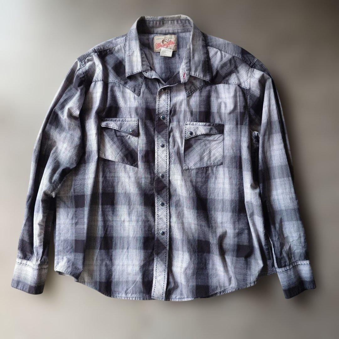 Wrangler weatern shirts 90s OMBRE check XXL