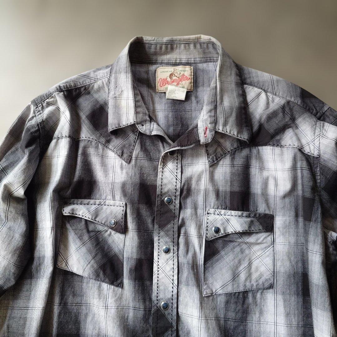 Wrangler weatern shirts 90s OMBRE check XXL