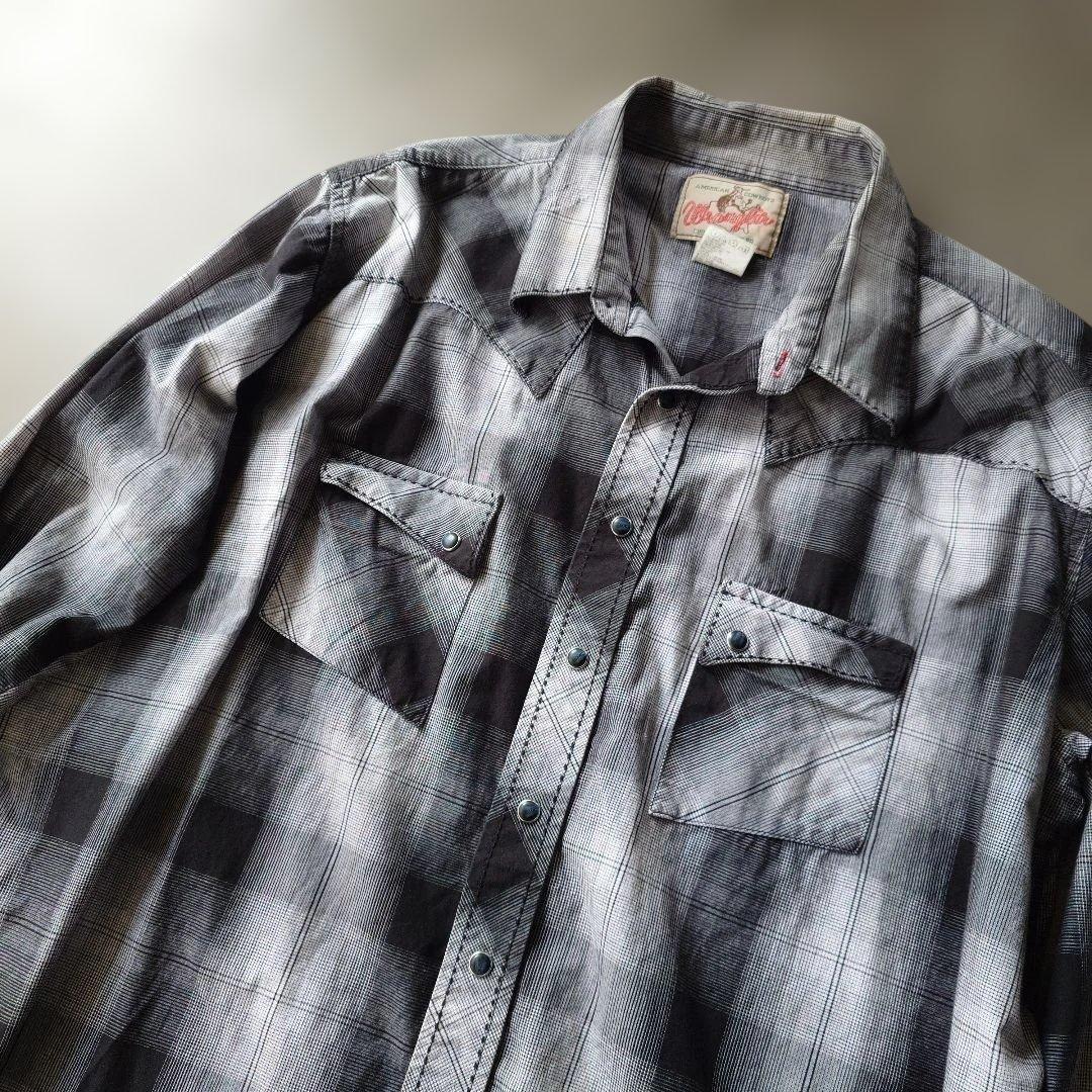 Wrangler weatern shirts 90s OMBRE check XXL