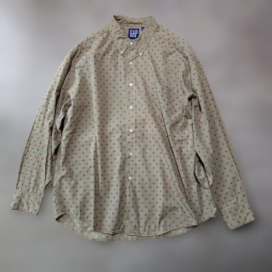 90s OLD GAP pattern shirts L