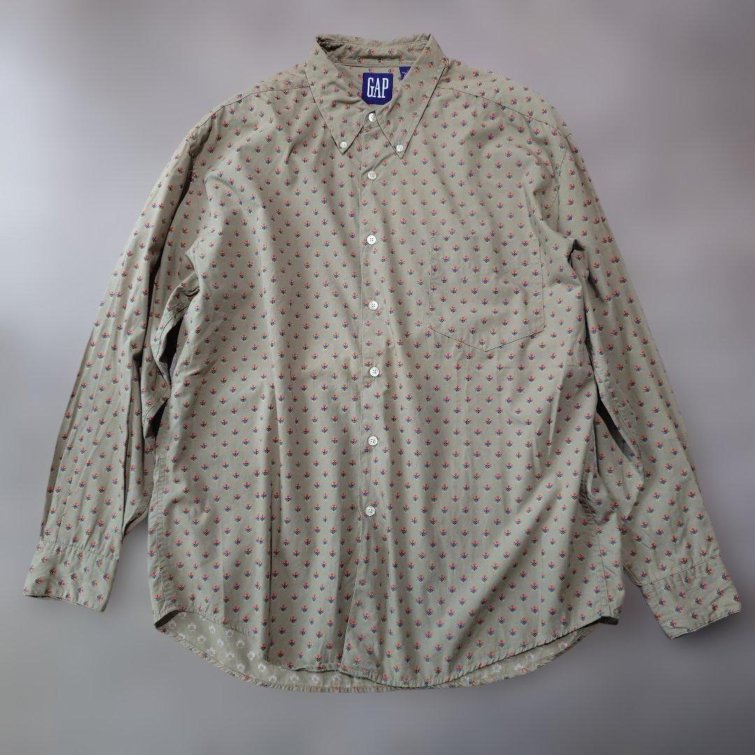90s OLD GAP pattern shirts L