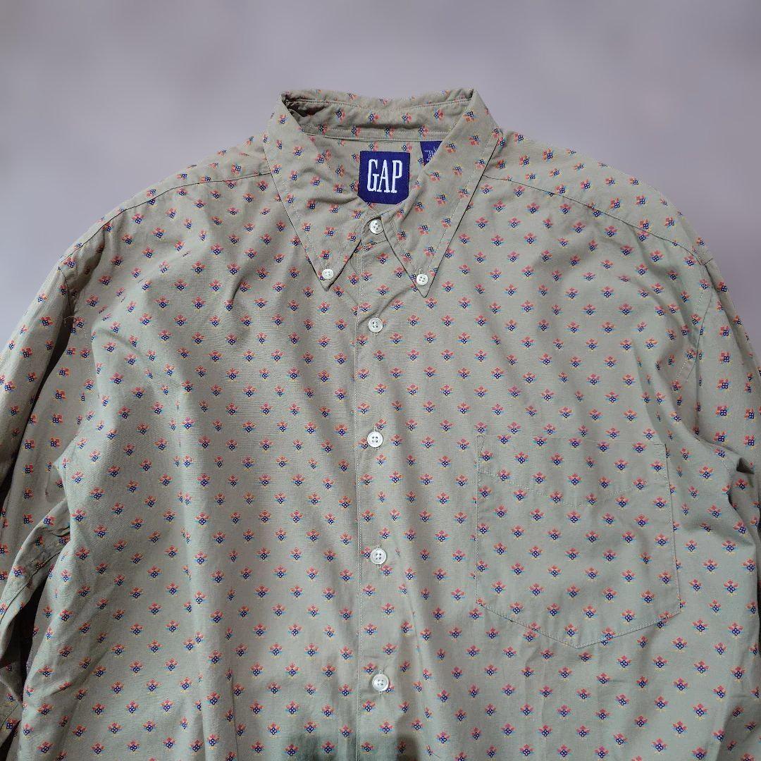 90s OLD GAP pattern shirts L
