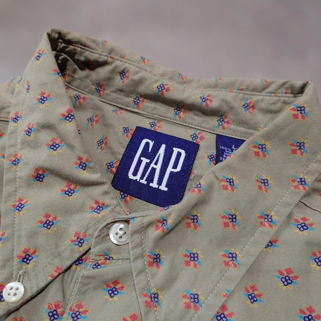 90s OLD GAP pattern shirts L