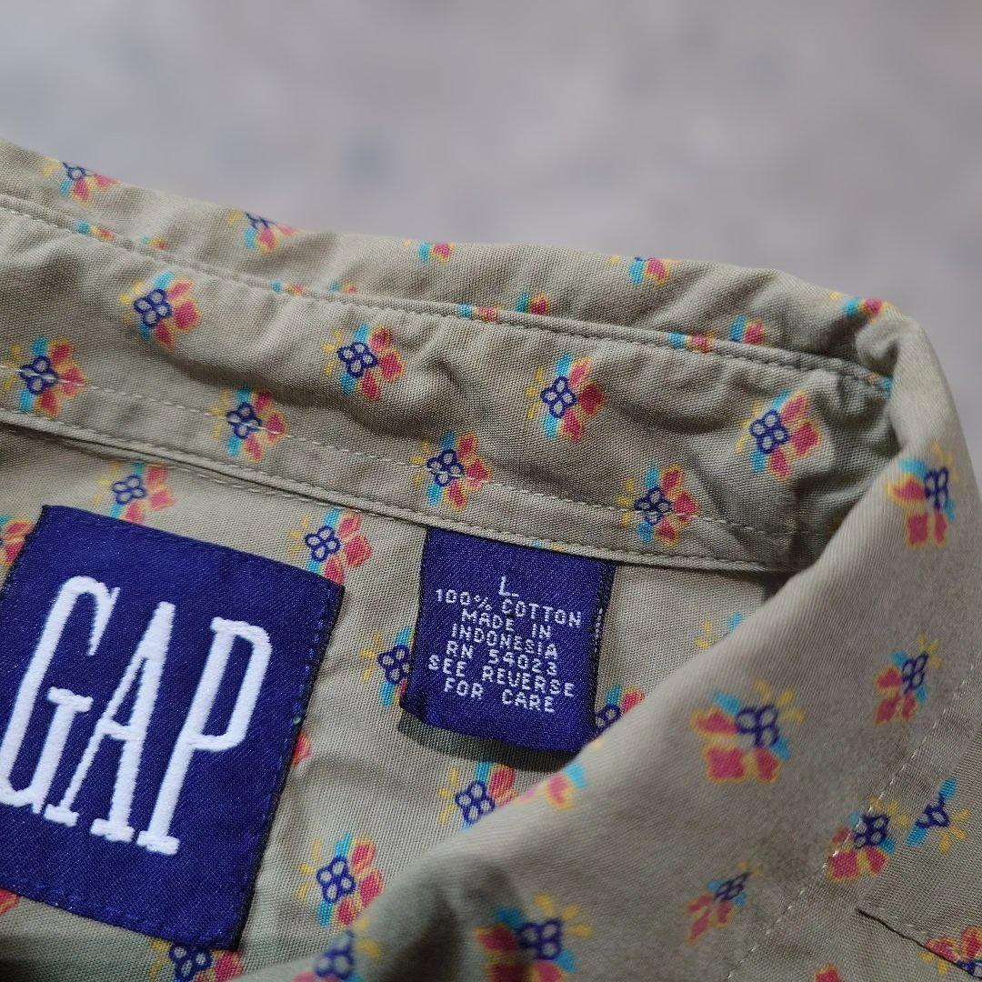 90s OLD GAP pattern shirts L
