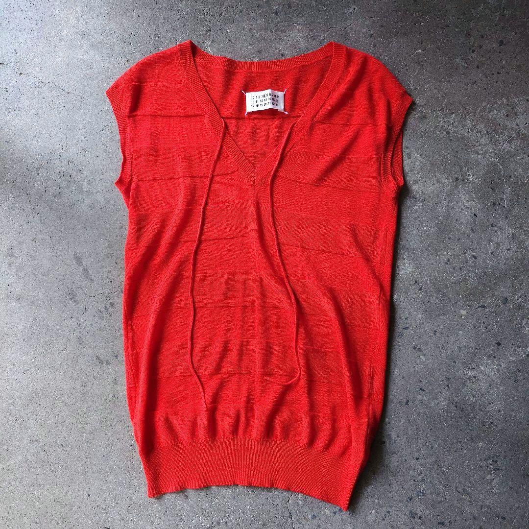 MARTIN MARGIELA women knit マルタン・マルジェラ　本人期　ノースリーブ　ニット　S ここのえ代理店　シルク混