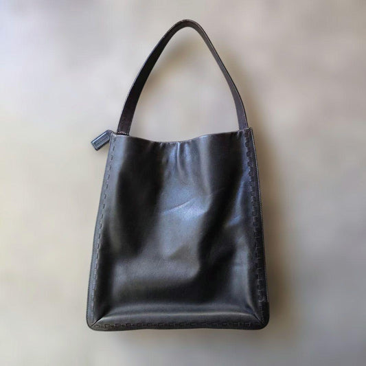 OLD COACH Leather totebag black