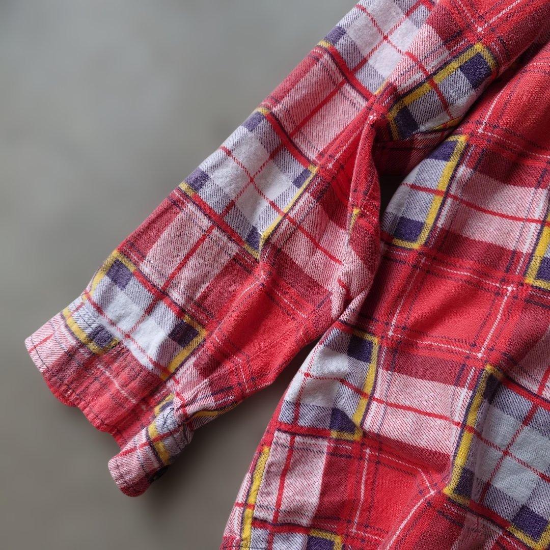 old print flannel shirts M