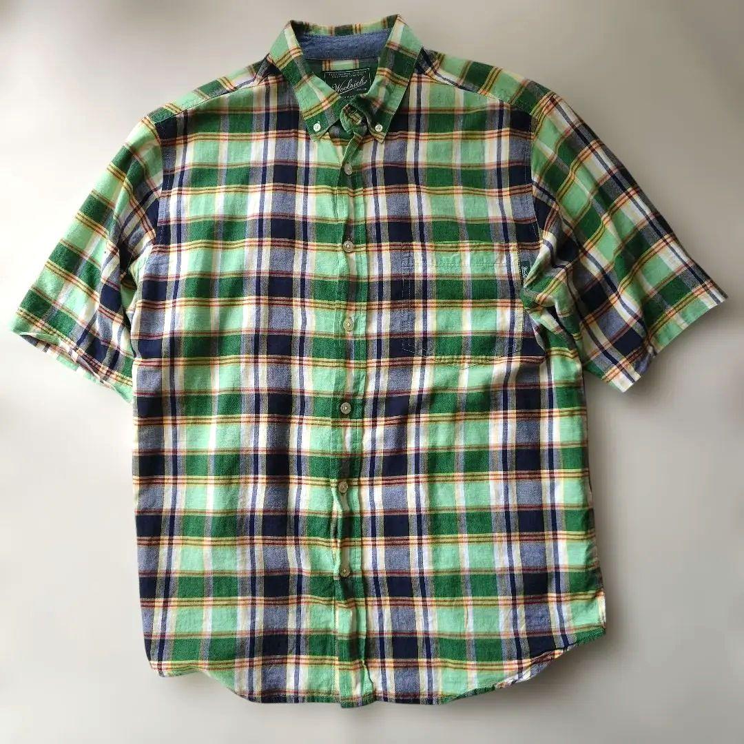 90s woolrich cotton madras check shirts M