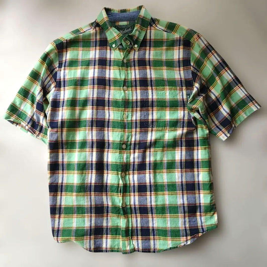 90s woolrich cotton madras check shirts M