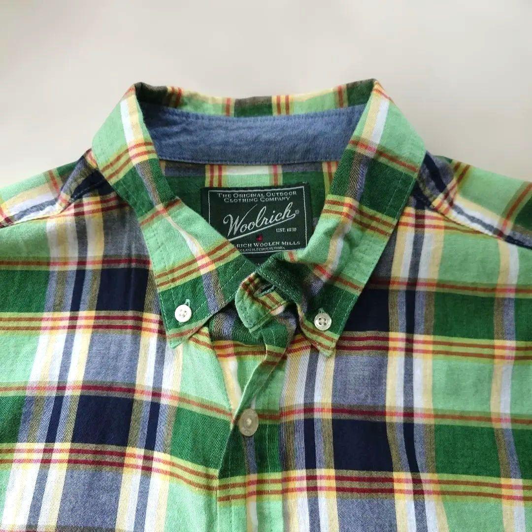 90s woolrich cotton madras check shirts M