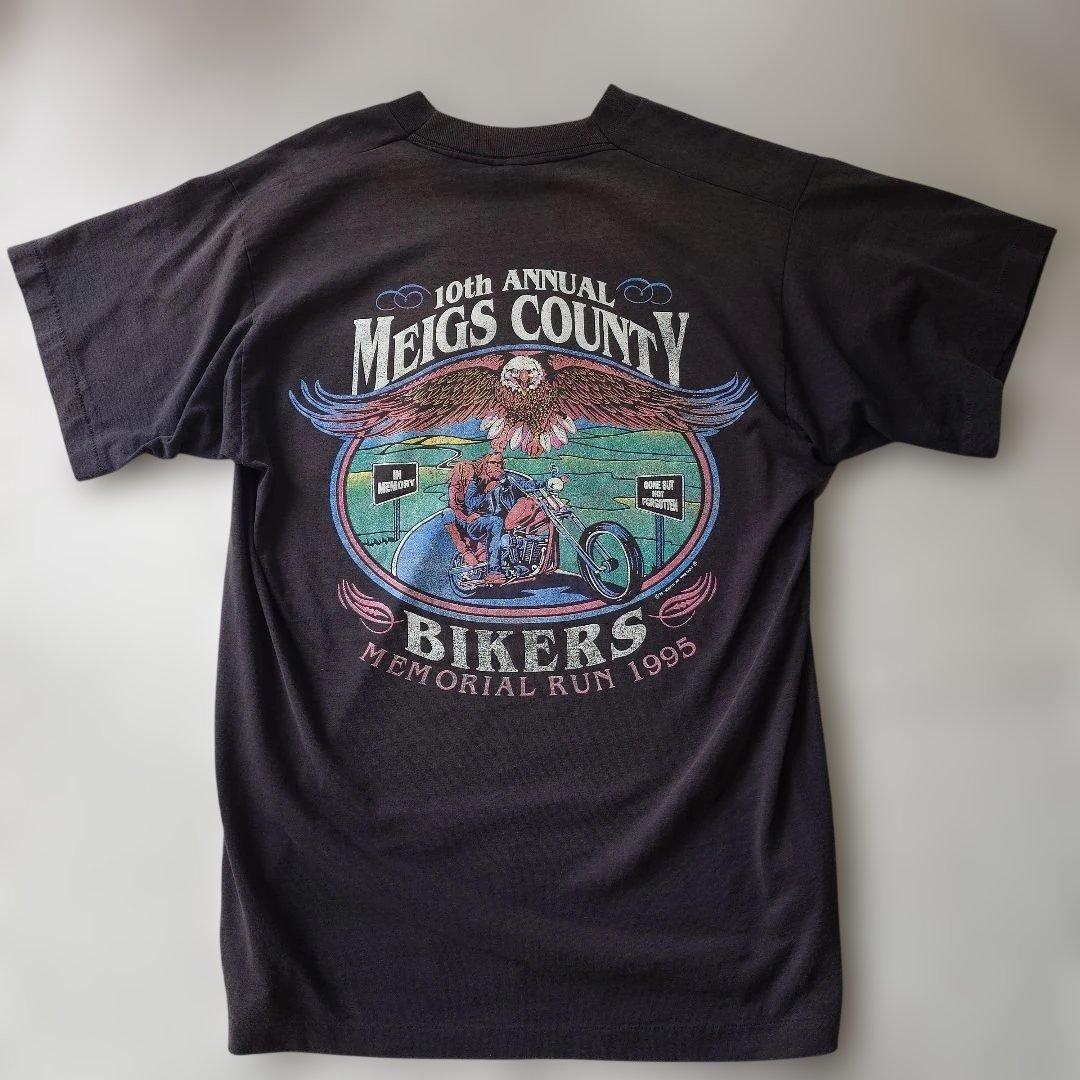 95’　vintage fruits of the loom bike  pocket tee