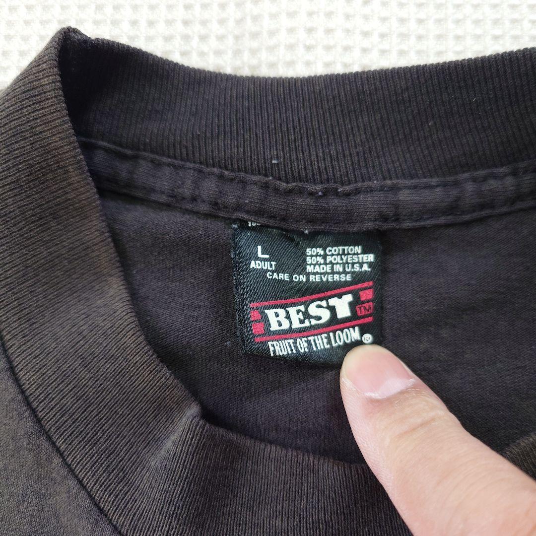 95’　vintage fruits of the loom bike  pocket tee