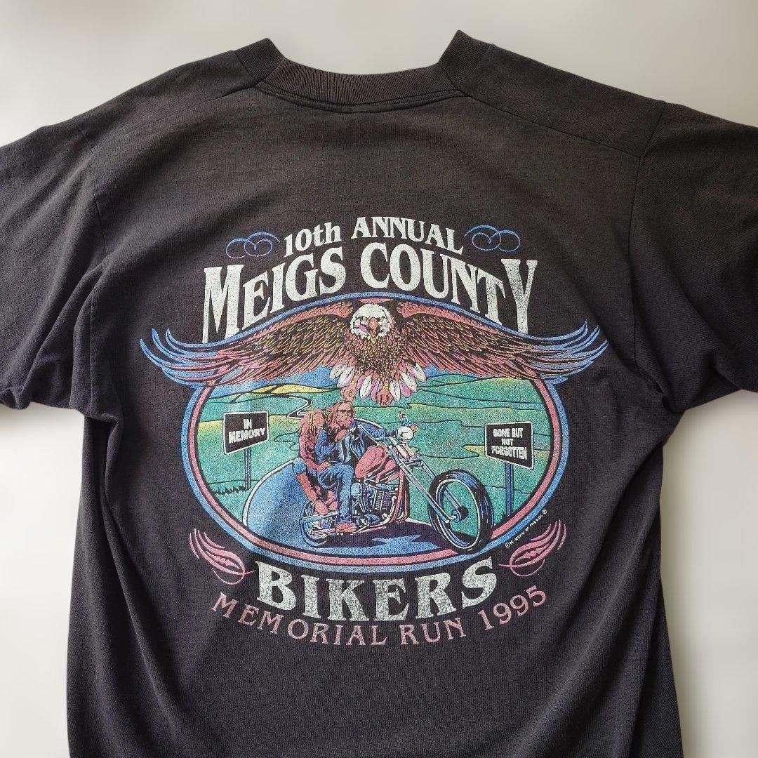95’　vintage fruits of the loom bike  pocket tee