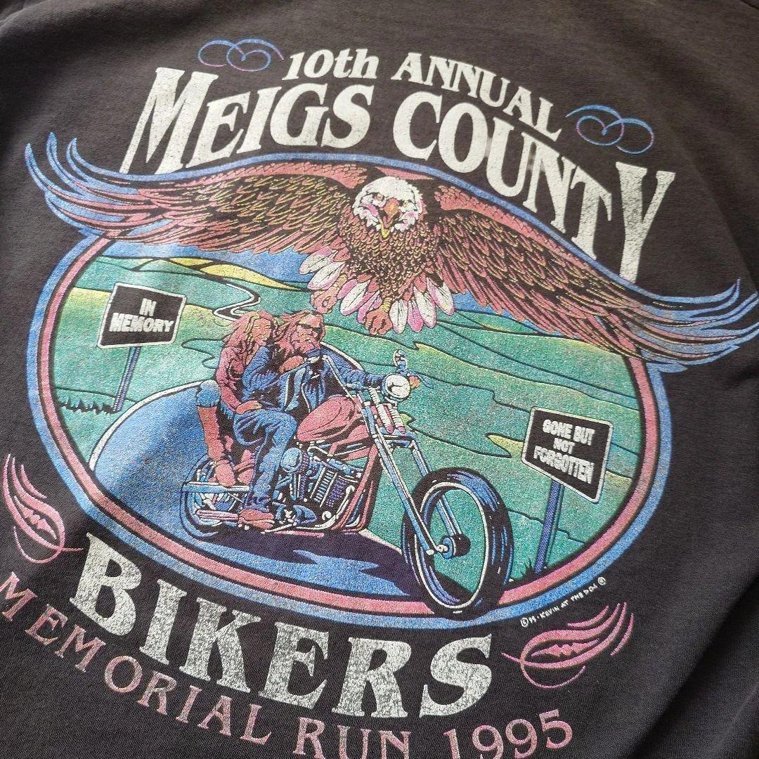 95’　vintage fruits of the loom bike  pocket tee