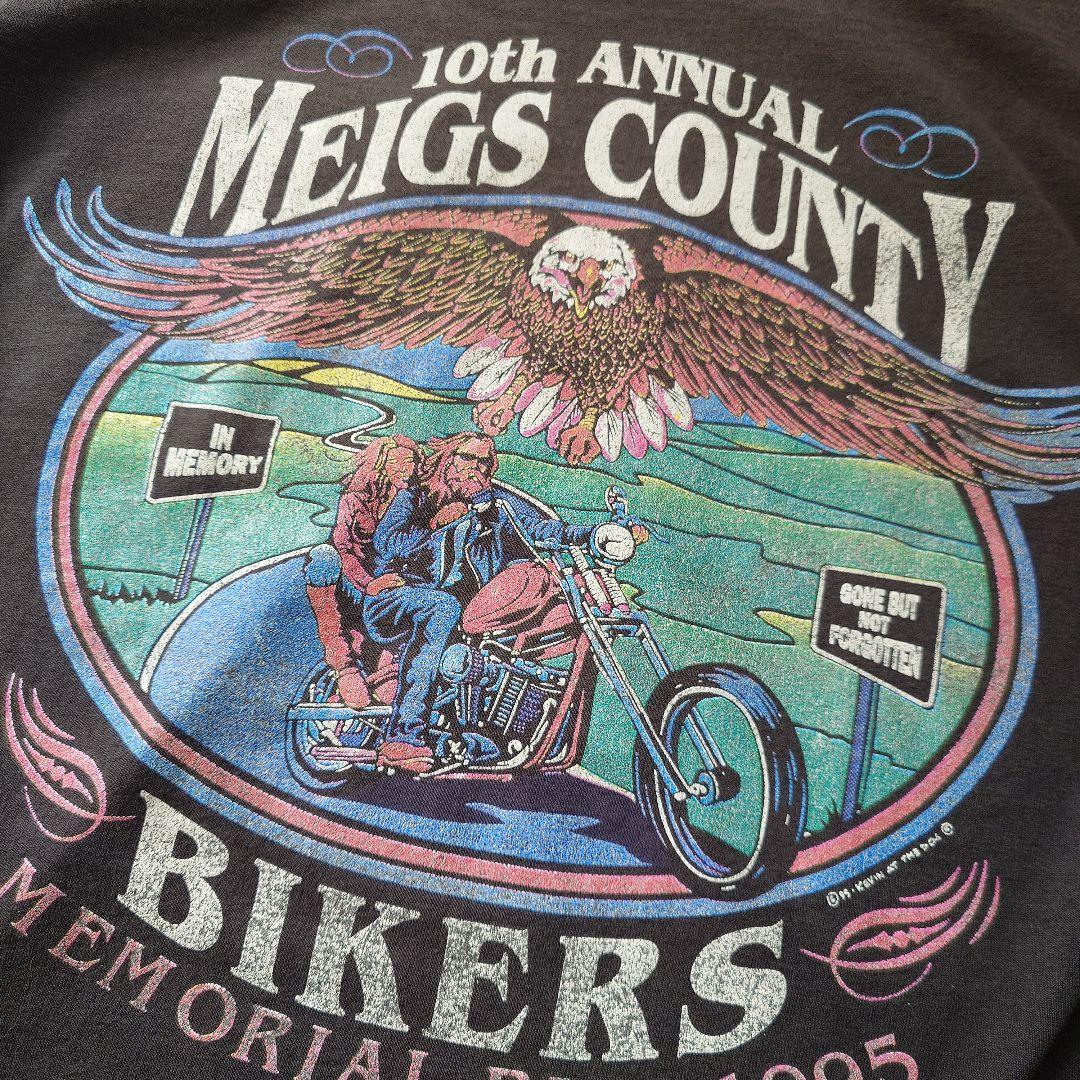 95’　vintage fruits of the loom bike  pocket tee