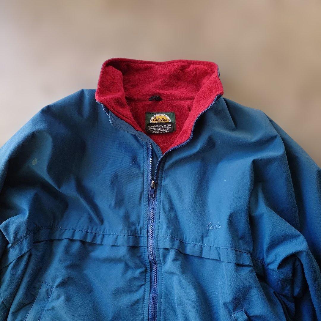 Cabelas outdoor nylon fleece warmup jacket