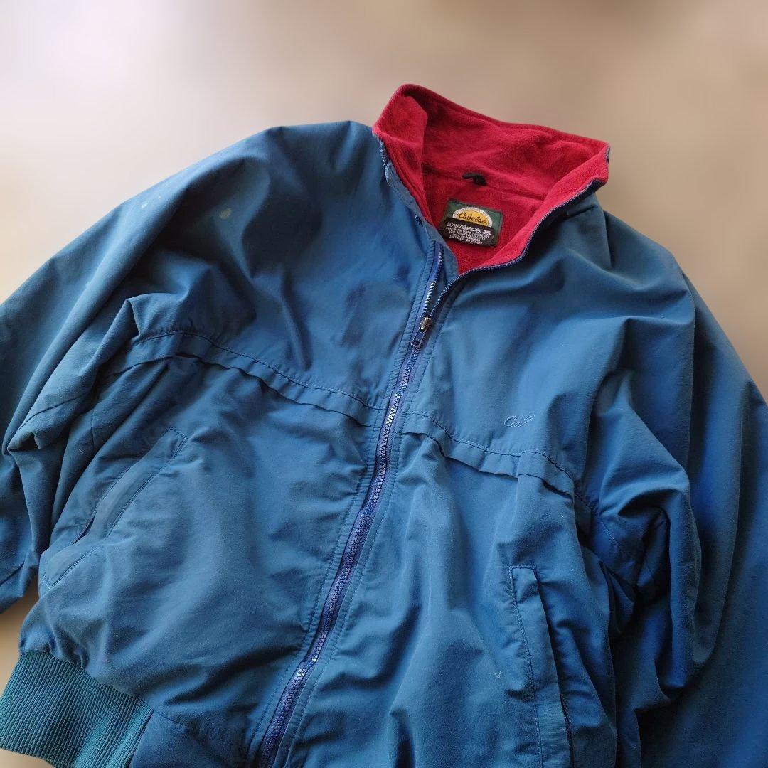 Cabelas outdoor nylon fleece warmup jacket