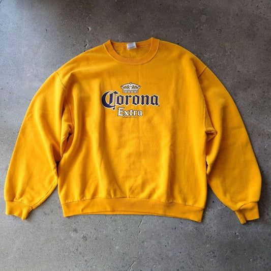 Used CORONA BEER old english sweat L