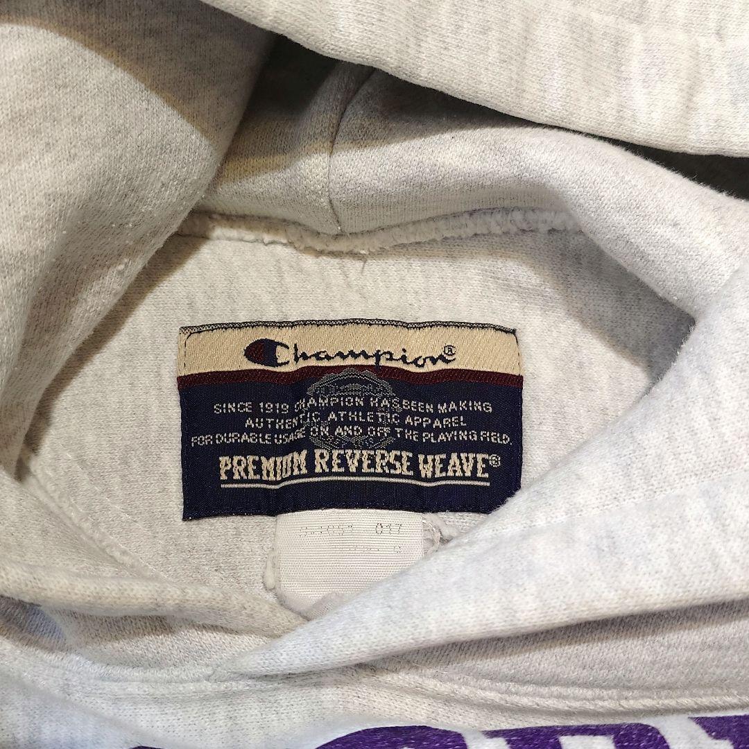 Champion Reverse weave parka XL 3段プリント　wingfoot