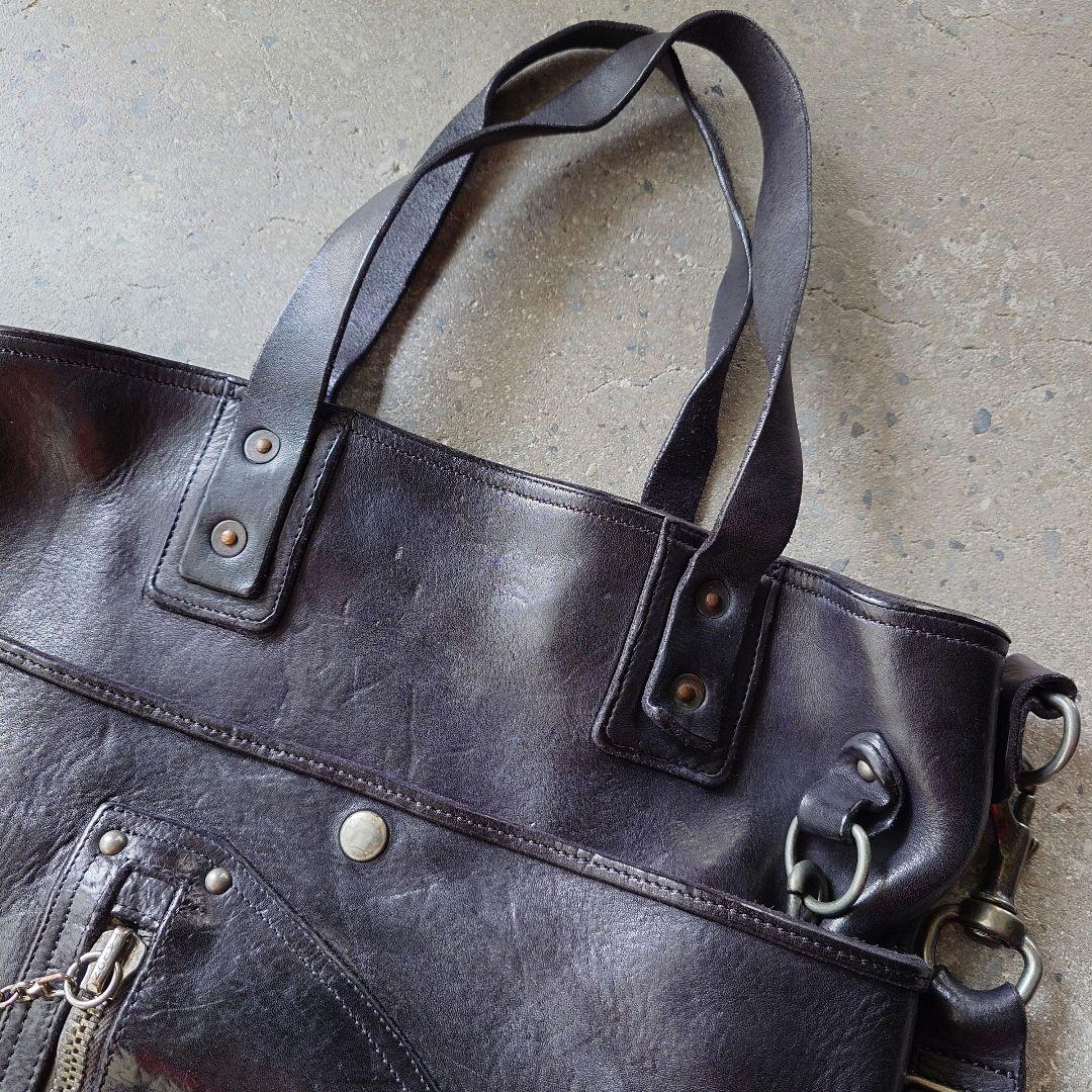 POLO RALPHLAUREN　Leather riders bag D pocket ポロラルフローレン　レザーライダースバッグ