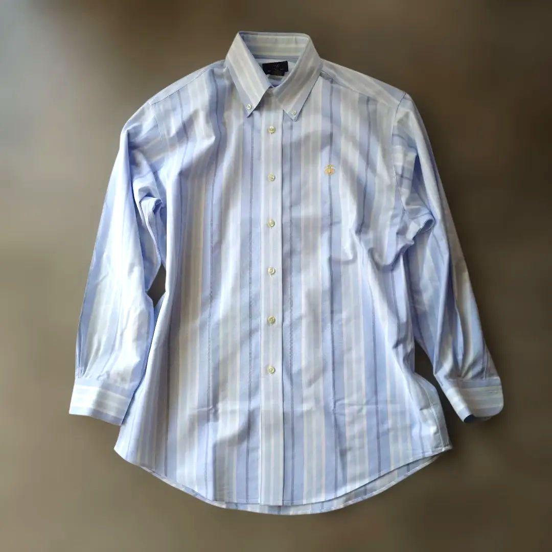 346 Brooksbrothers stripw shirts M